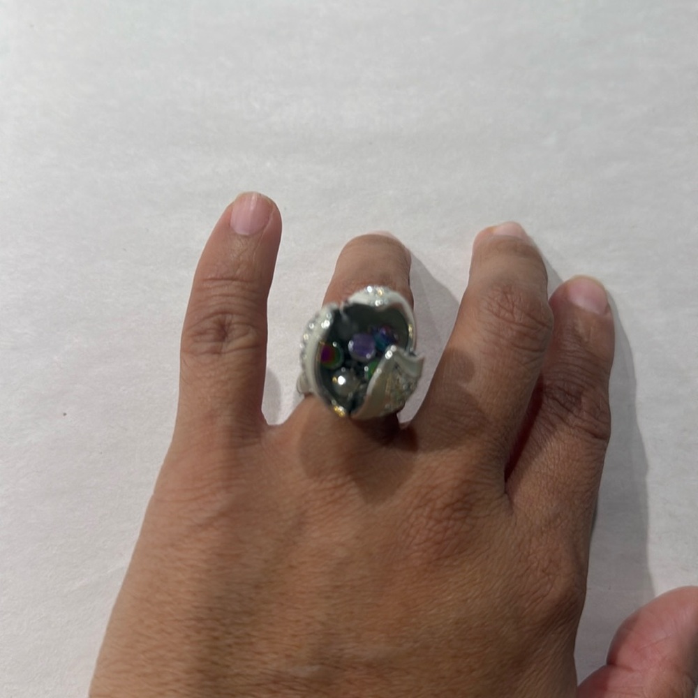 Swarovski ring.